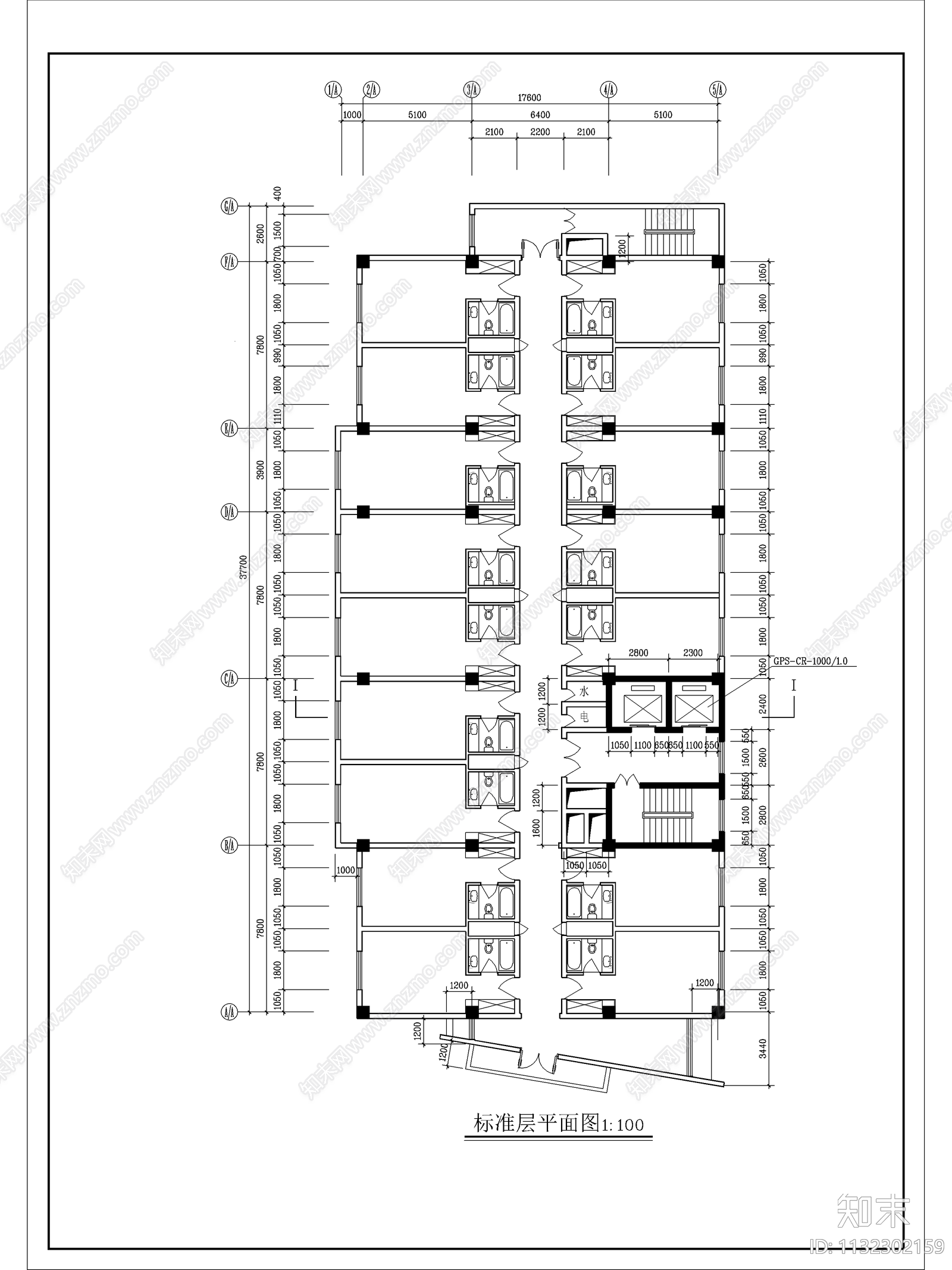 大型商场建筑cad施工图下载【ID:1132302159】