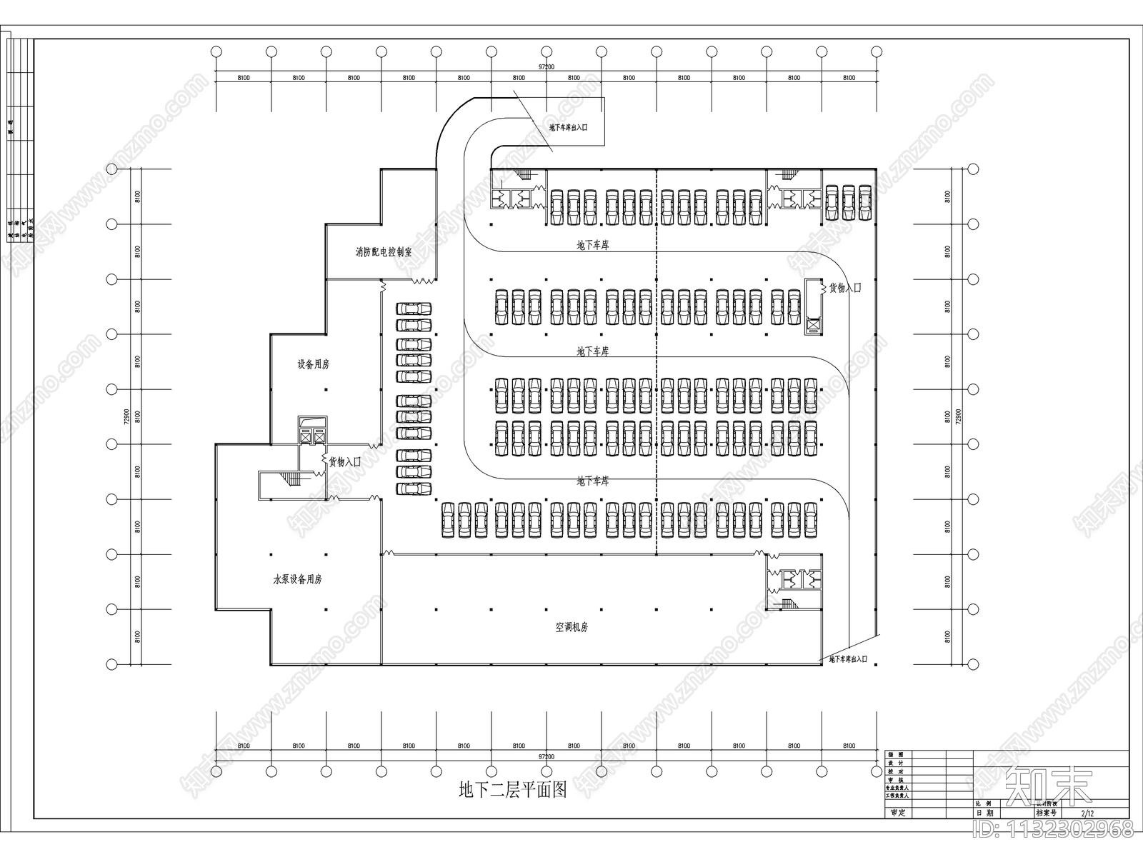 购物中心建筑cad施工图下载【ID:1132302968】