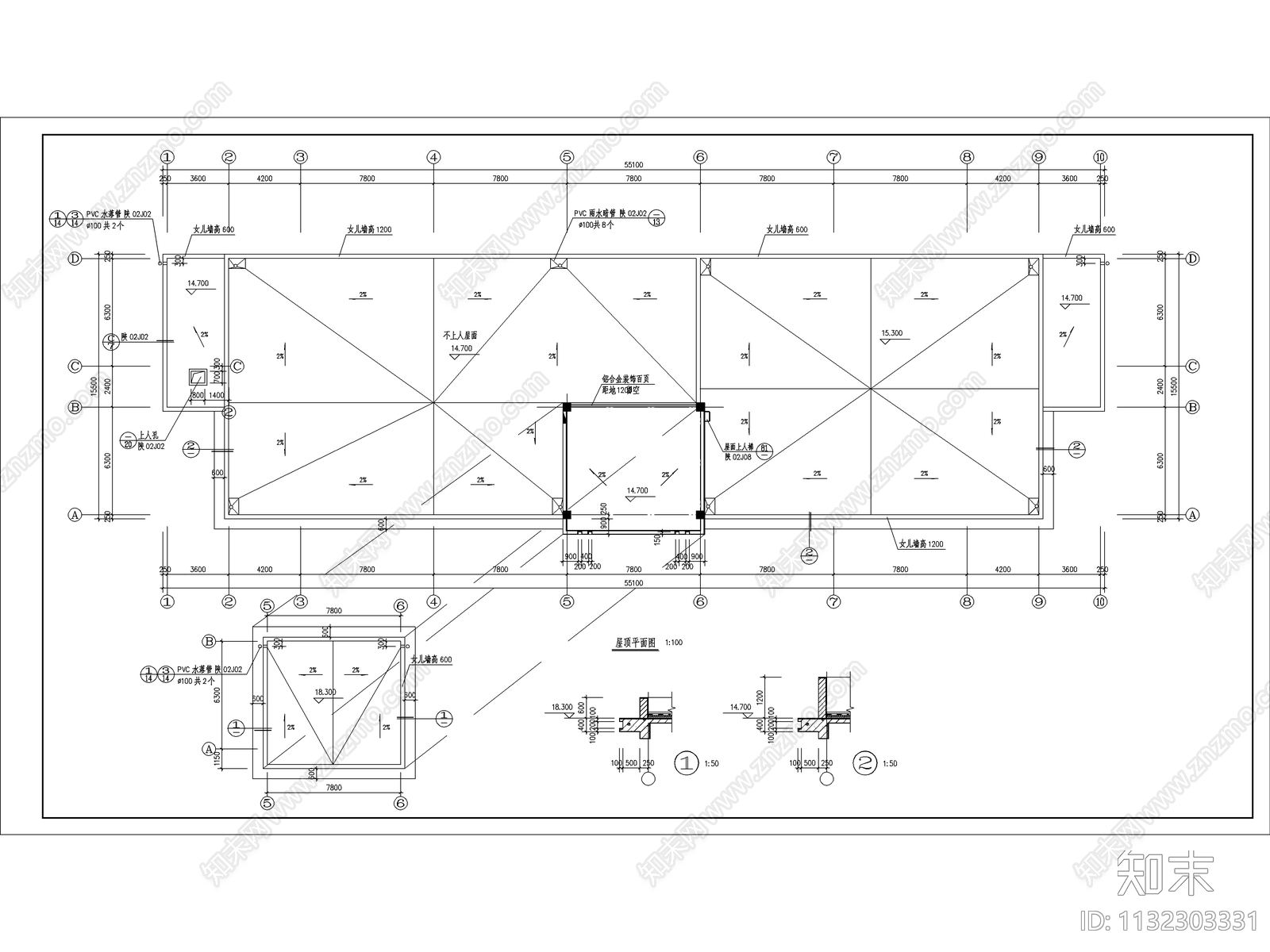 工厂综合楼办公建筑施工图下载【ID:1132303331】