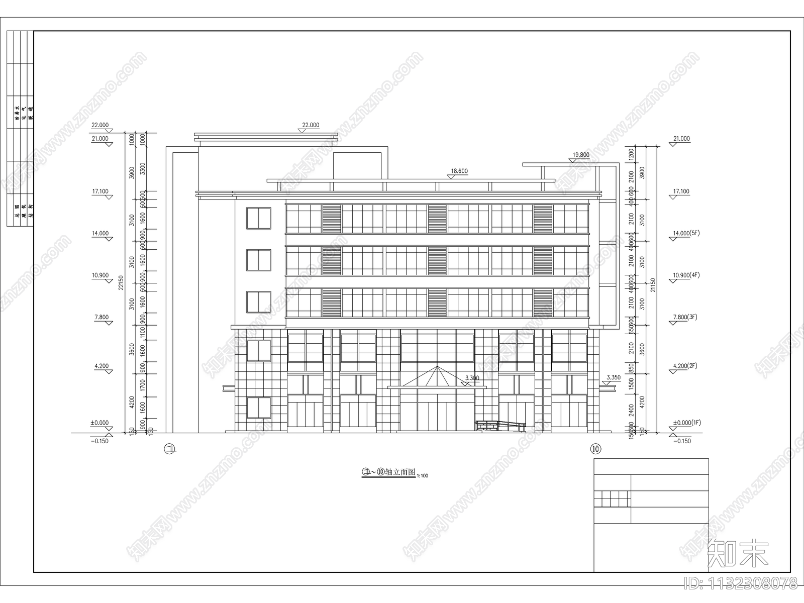 工人俱乐部建筑cad施工图下载【ID:1132308078】