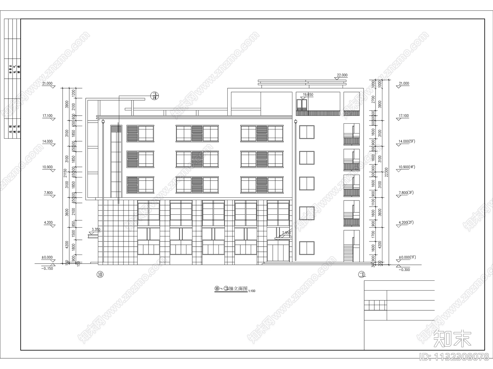 工人俱乐部建筑cad施工图下载【ID:1132308078】