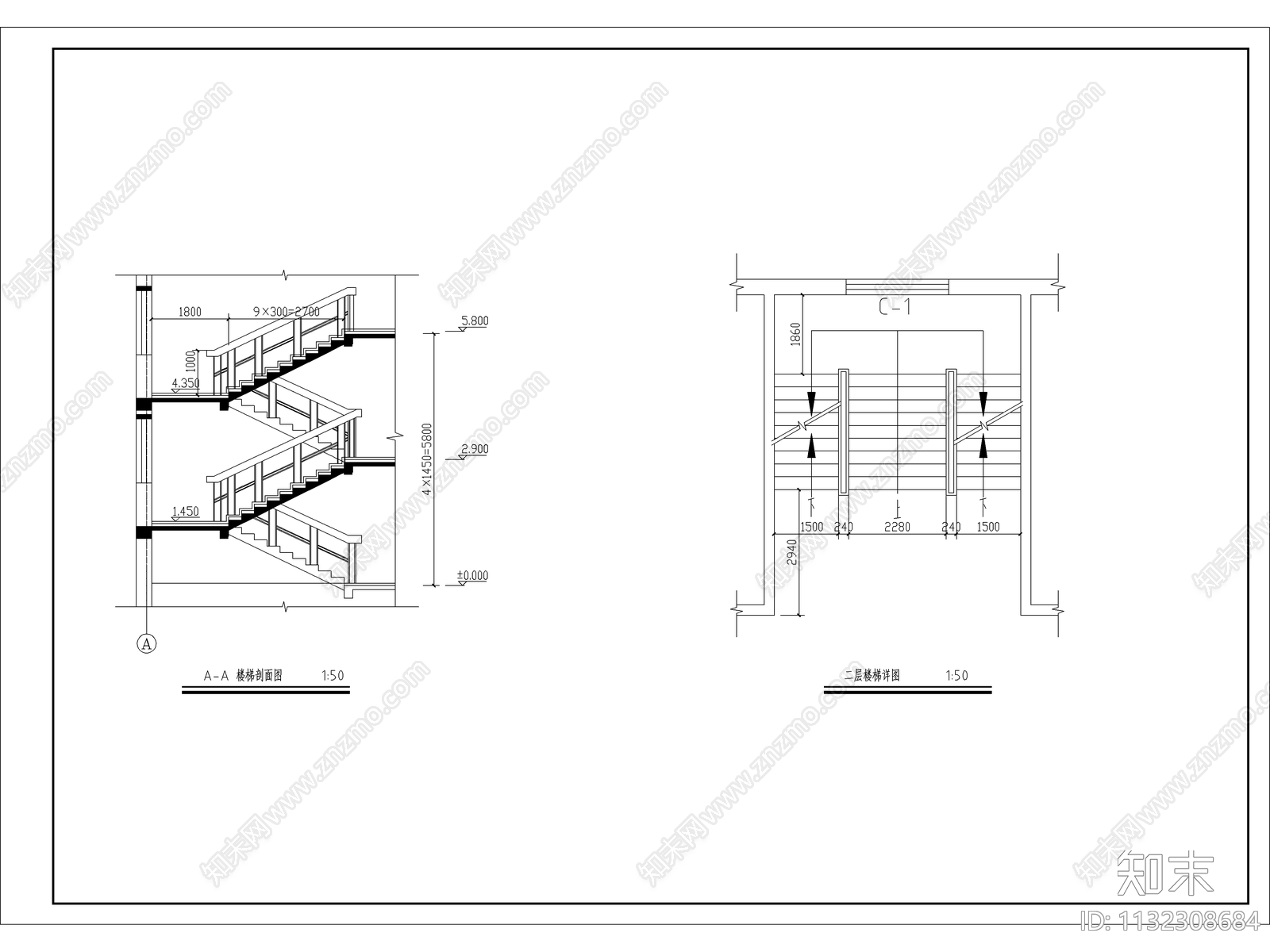 办公楼建筑cad施工图下载【ID:1132308684】