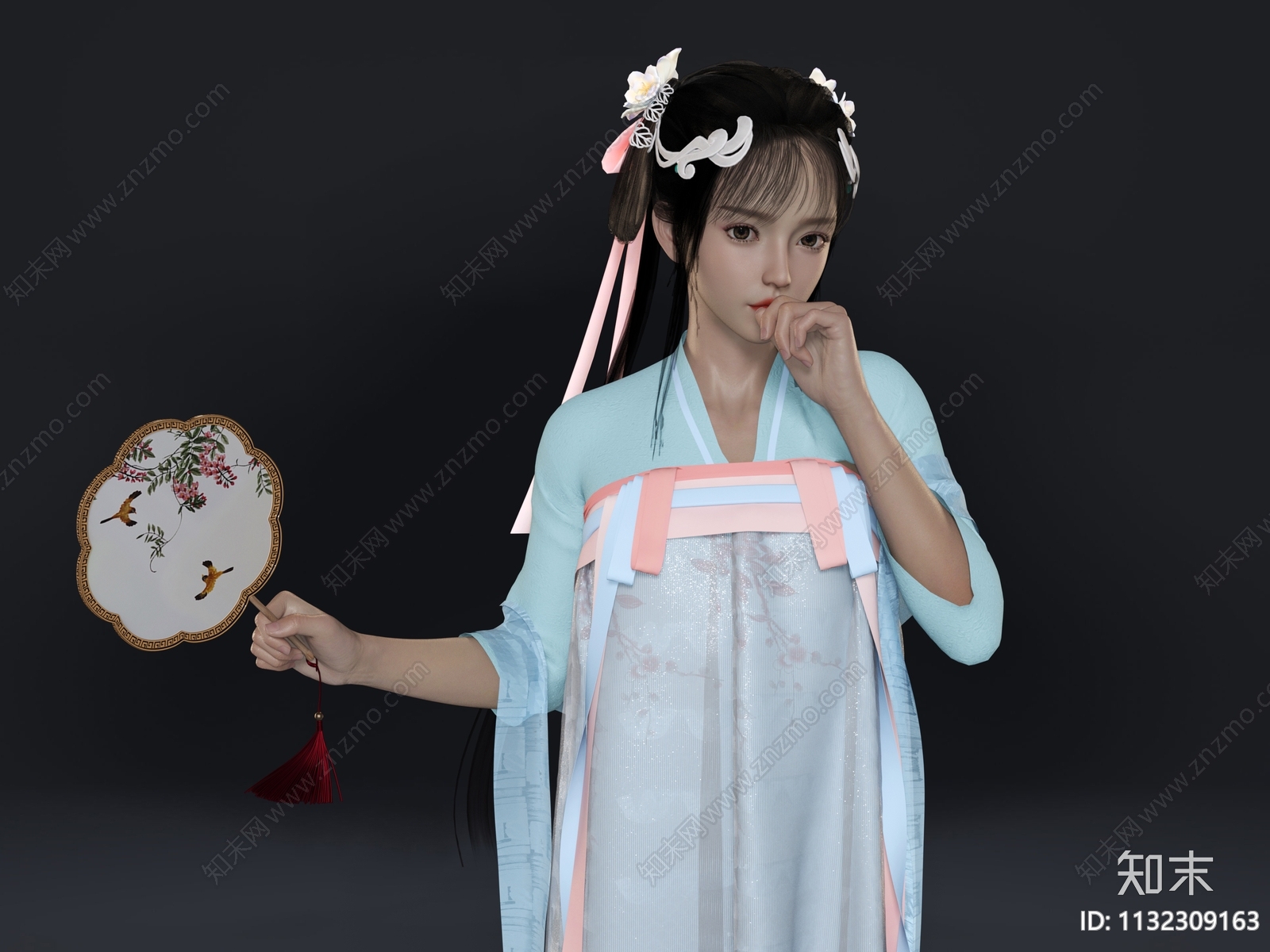 汉服人物3D模型下载【ID:1132309163】