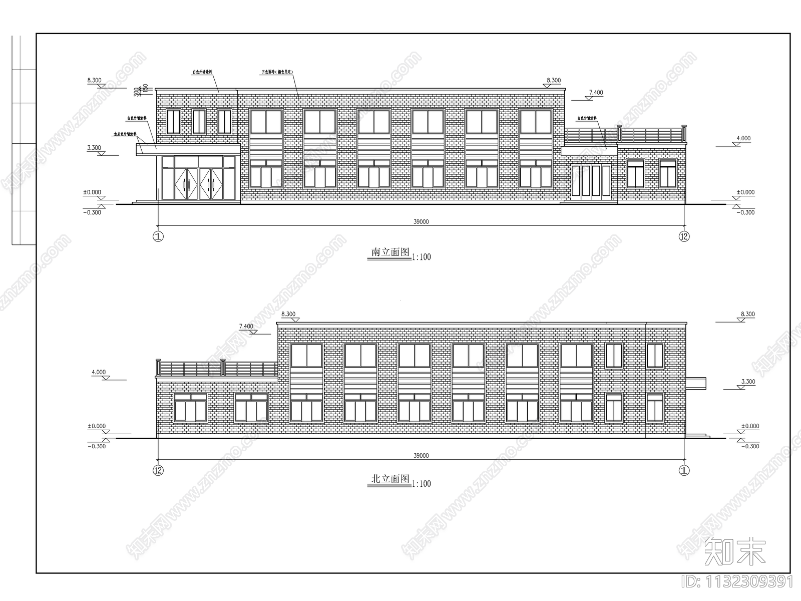 公司食堂建筑cad施工图下载【ID:1132309391】