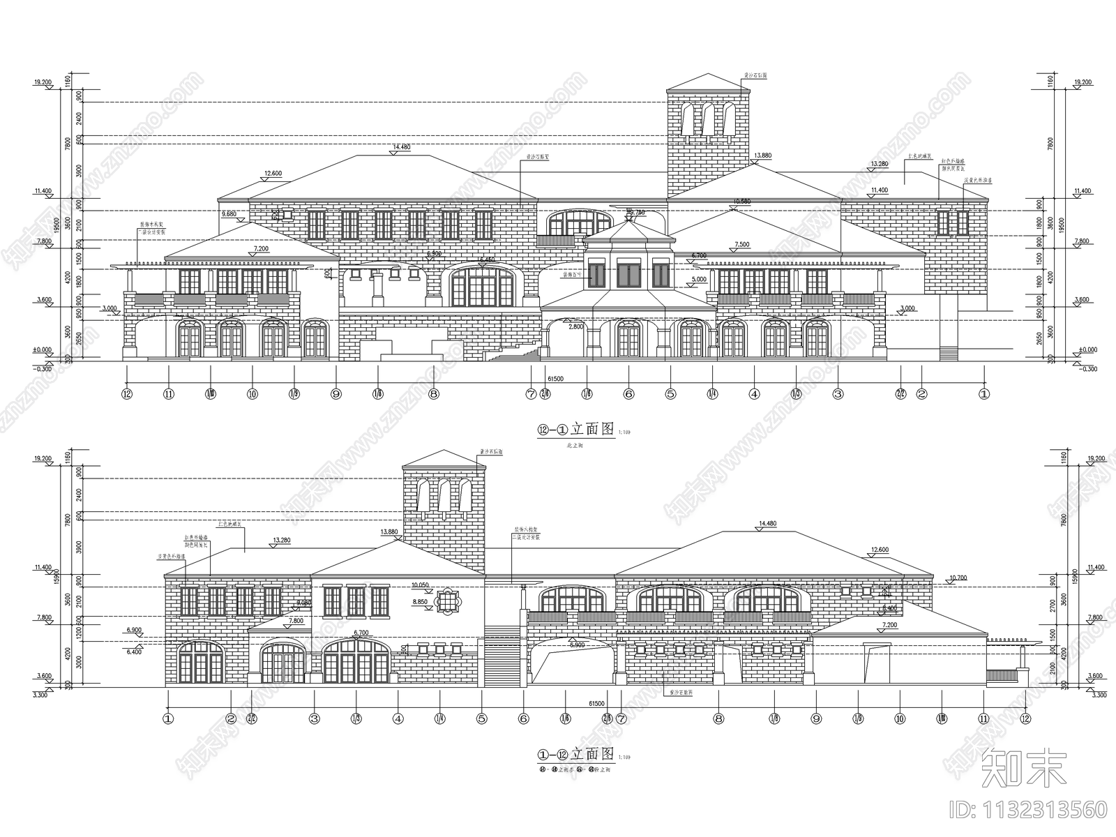 会所建筑cad施工图下载【ID:1132313560】