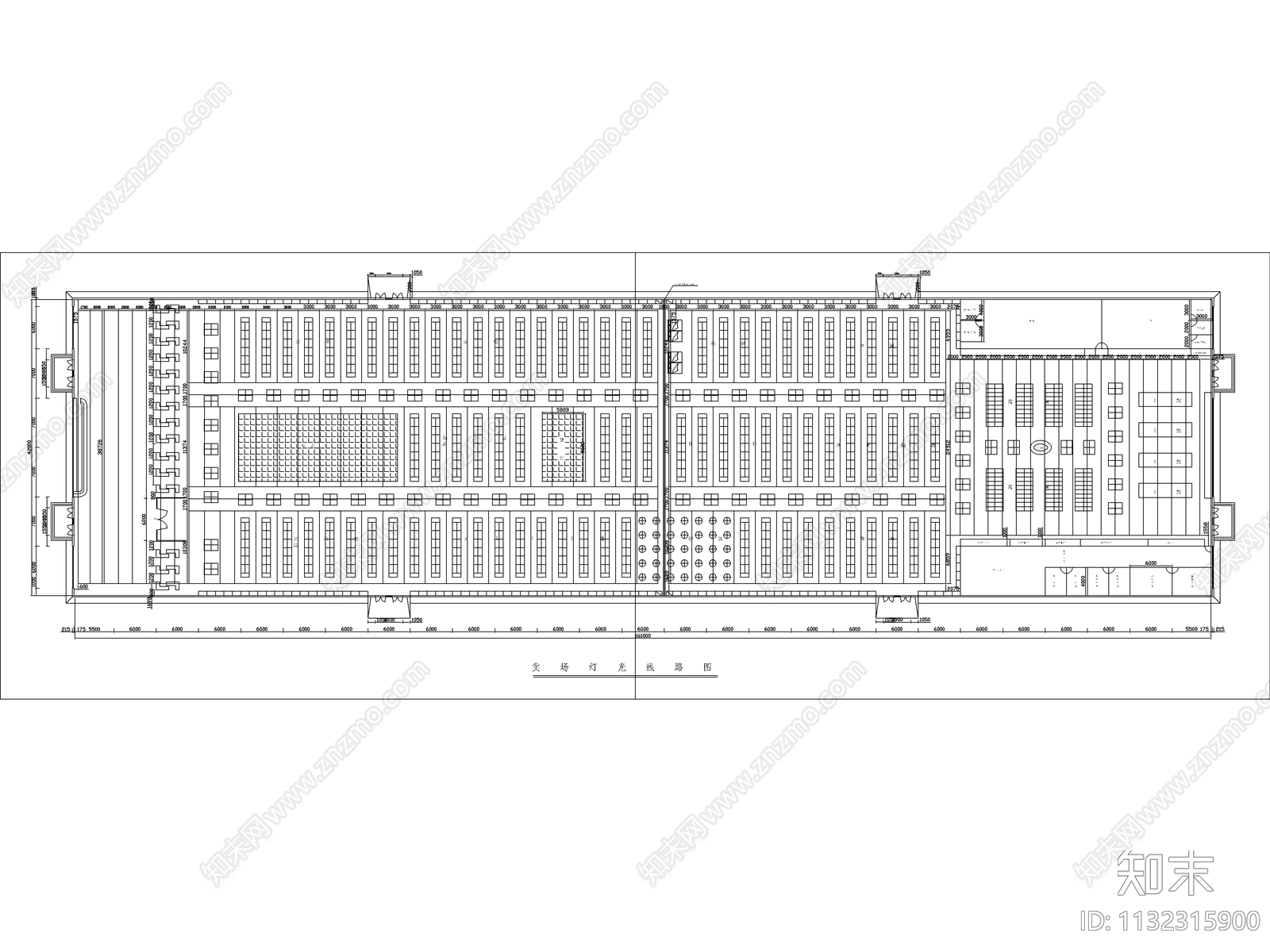 超市室内平面布置图cad施工图下载【ID:1132315900】