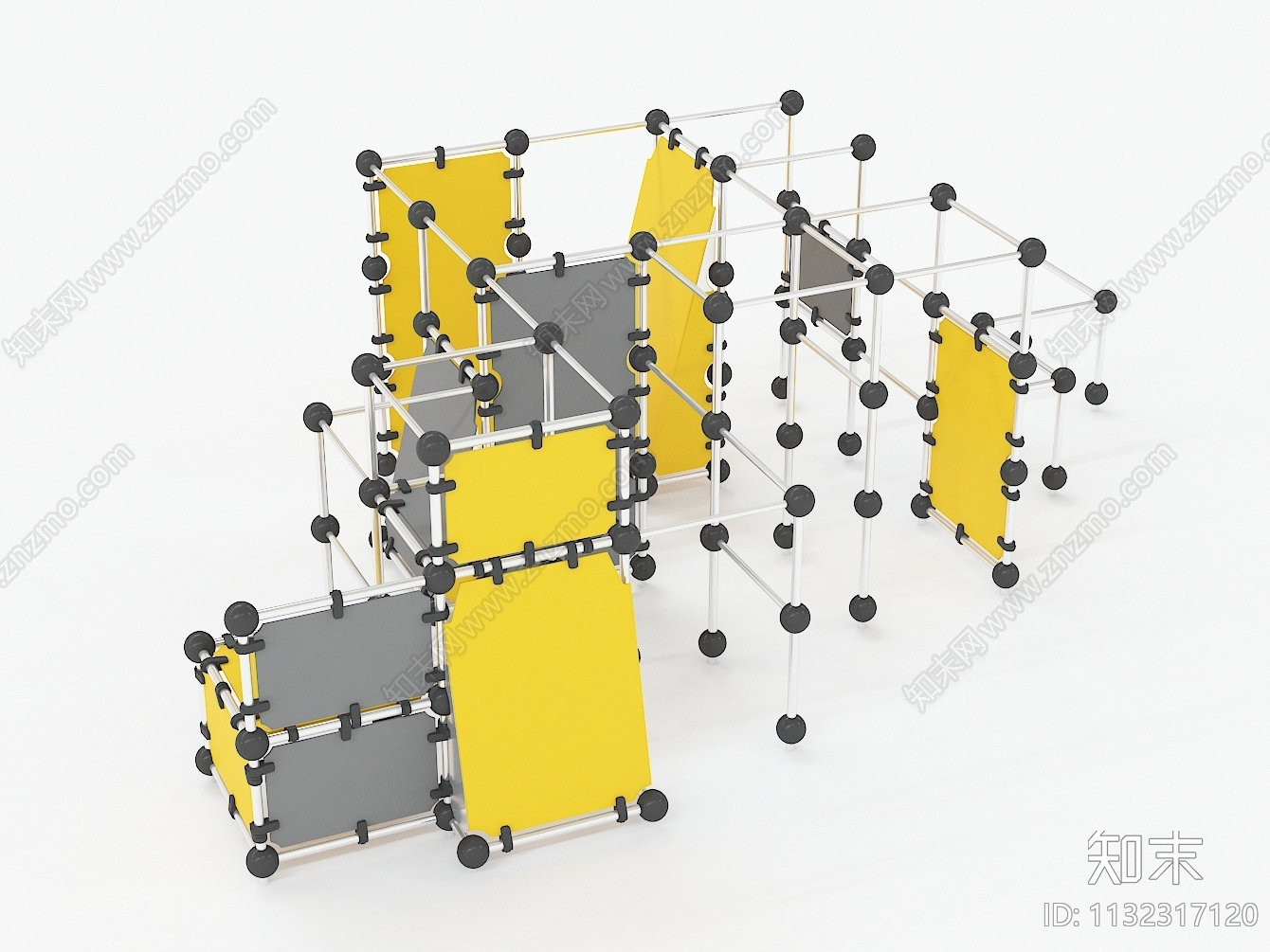 儿童大型攀爬网SU模型下载【ID:1132317120】