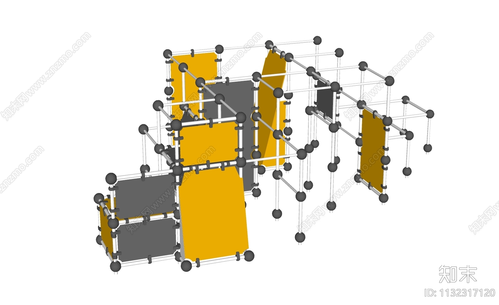 儿童大型攀爬网SU模型下载【ID:1132317120】