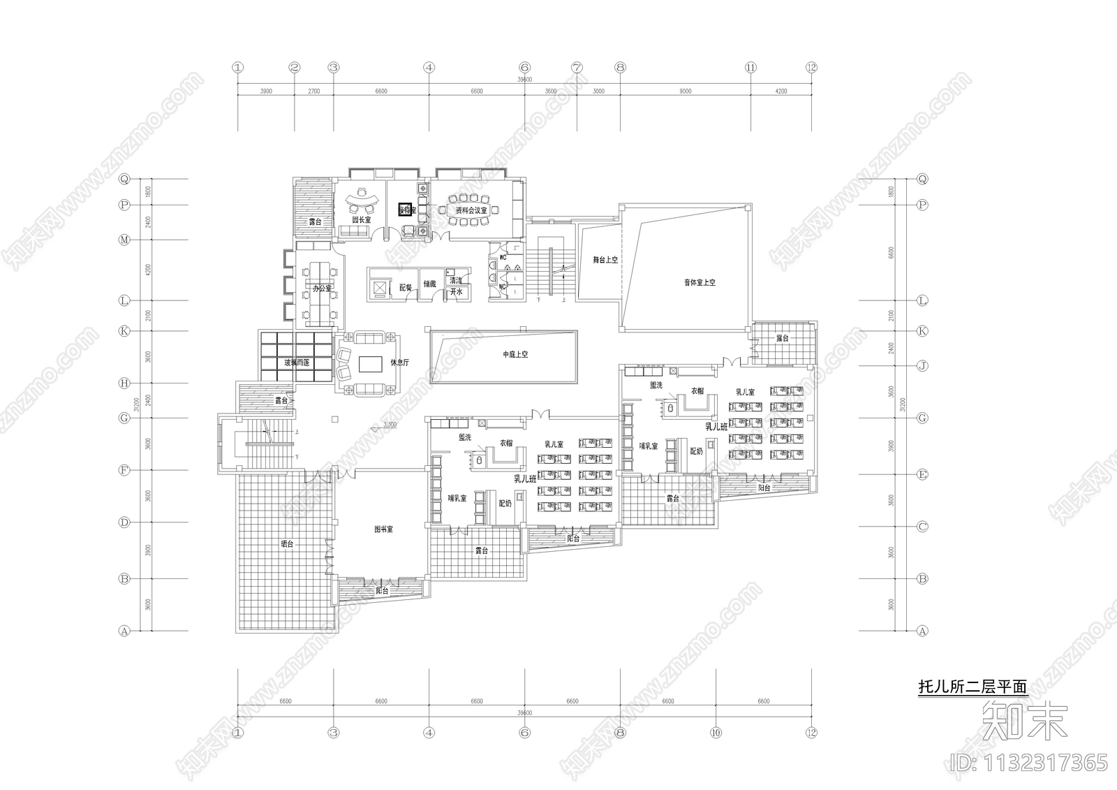 平面布置图幼儿园施工图下载【ID:1132317365】