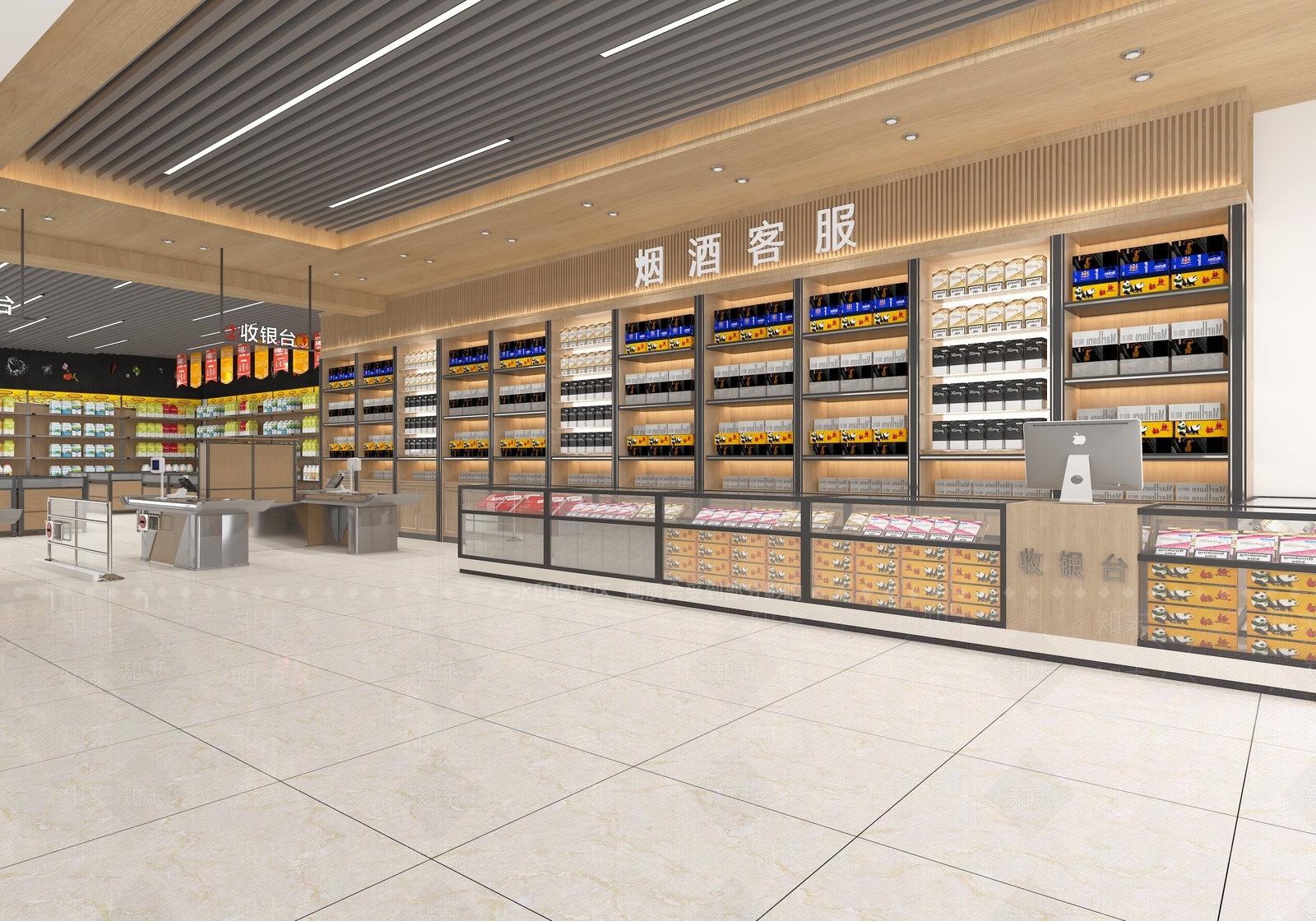 现代超市3D模型下载【ID:1132317990】