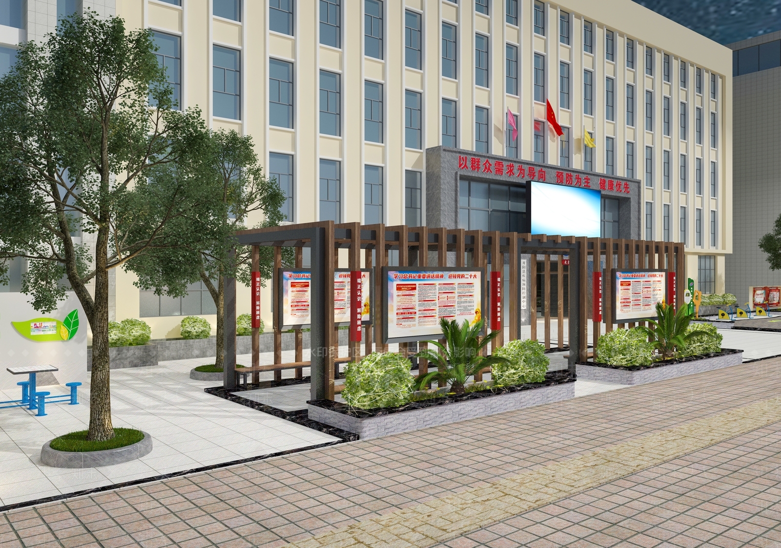 现代文化长廊3D模型下载【ID:1132337904】