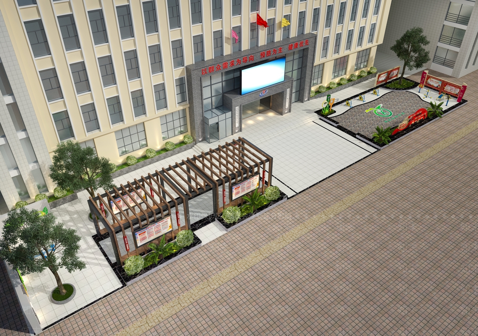 现代文化长廊3D模型下载【ID:1132337904】