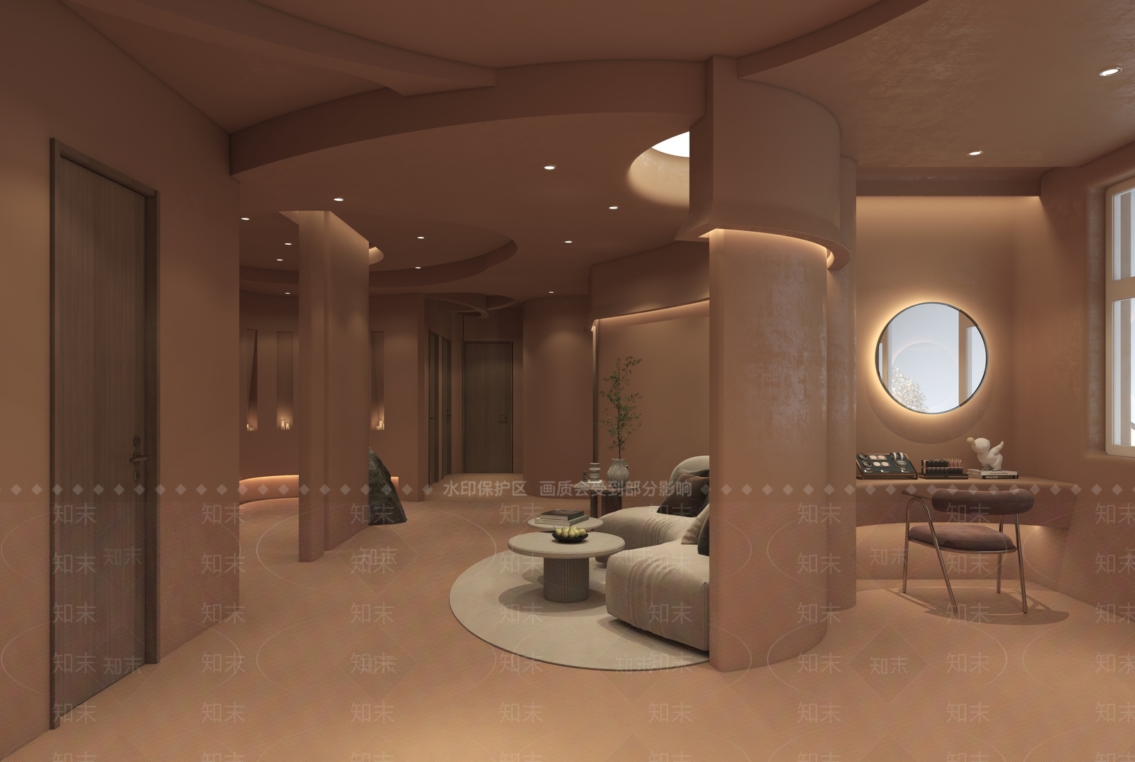 侘寂美容SPA店3D模型下载【ID:1132337887】