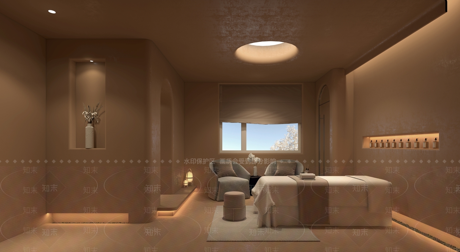 侘寂美容SPA店包间3D模型下载【ID:1132337919】