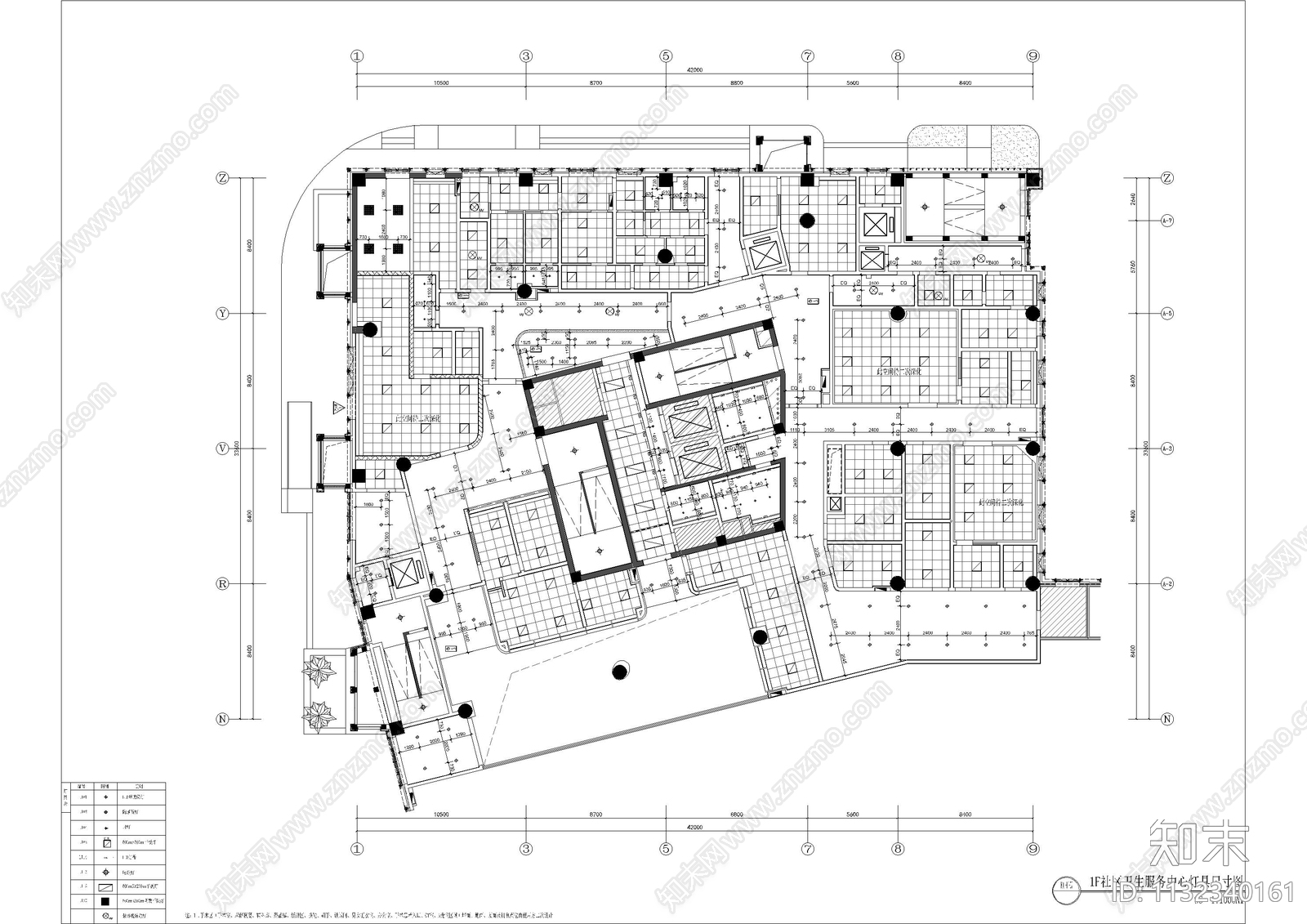 社区医院服务中心全套cad施工图下载【ID:1132340161】