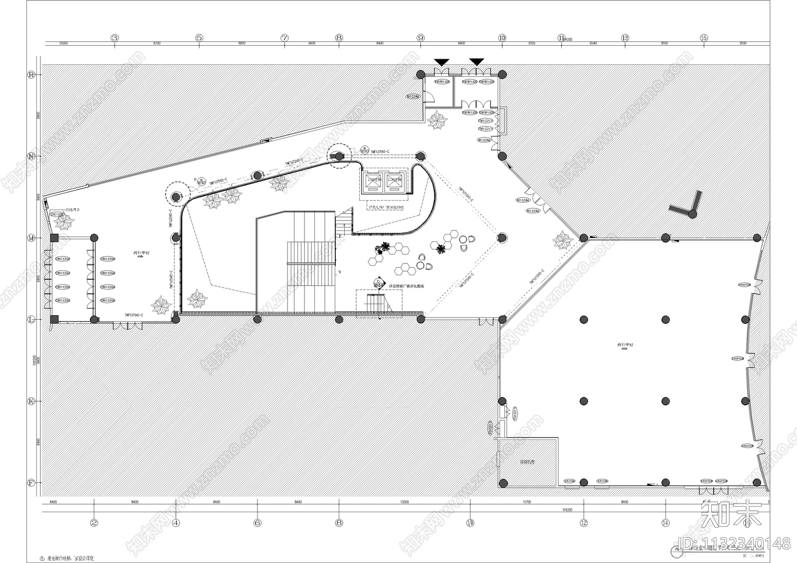 商场中庭全套cad施工图下载【ID:1132340148】