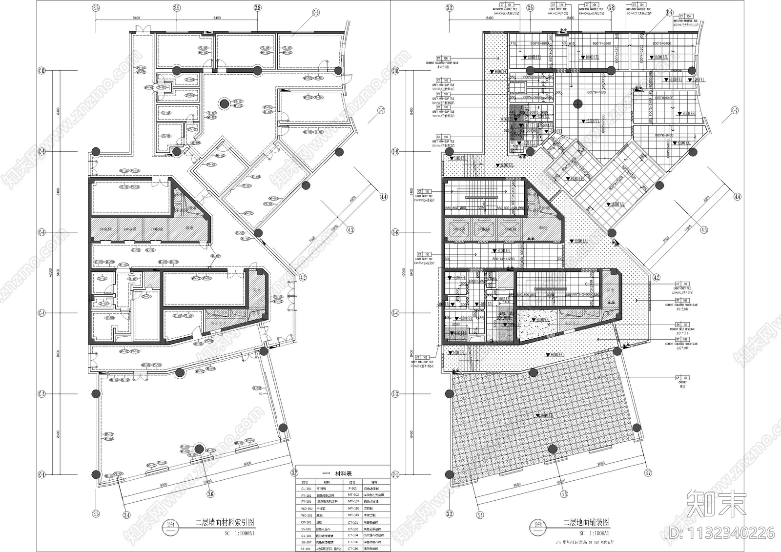 社区办公室cad施工图下载【ID:1132340226】