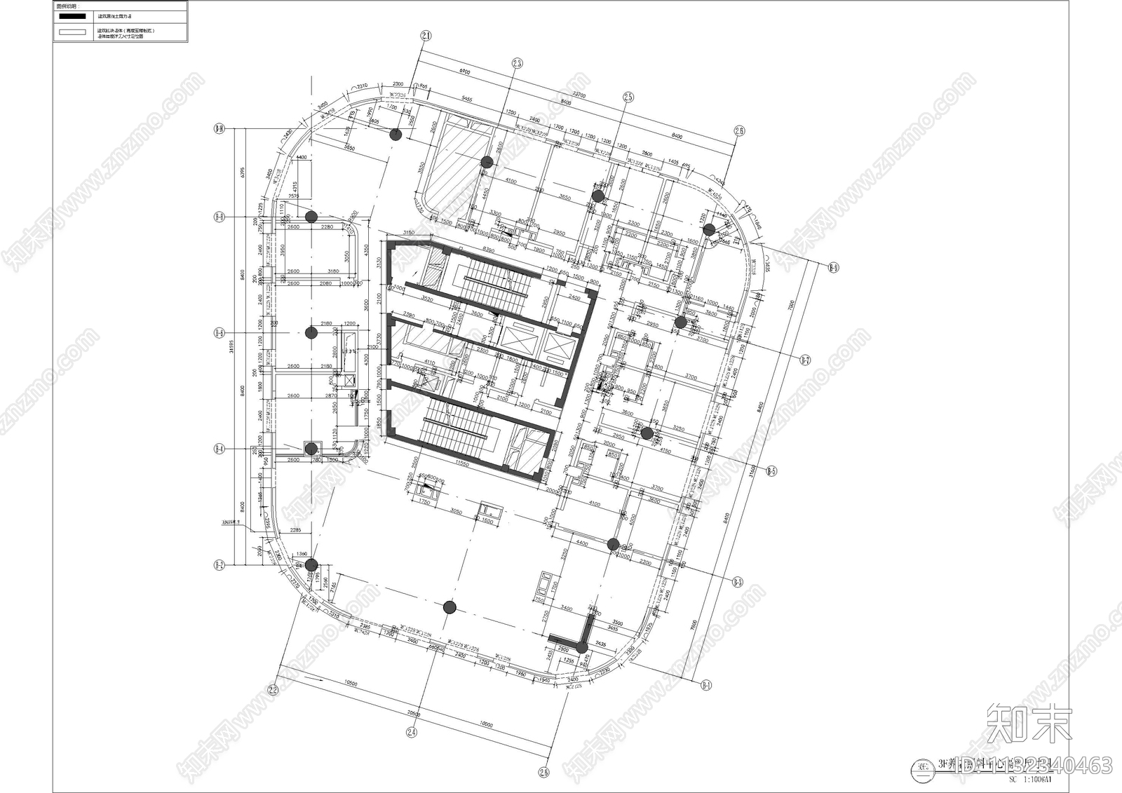 社区服务养老中心全套cad施工图下载【ID:1132340463】