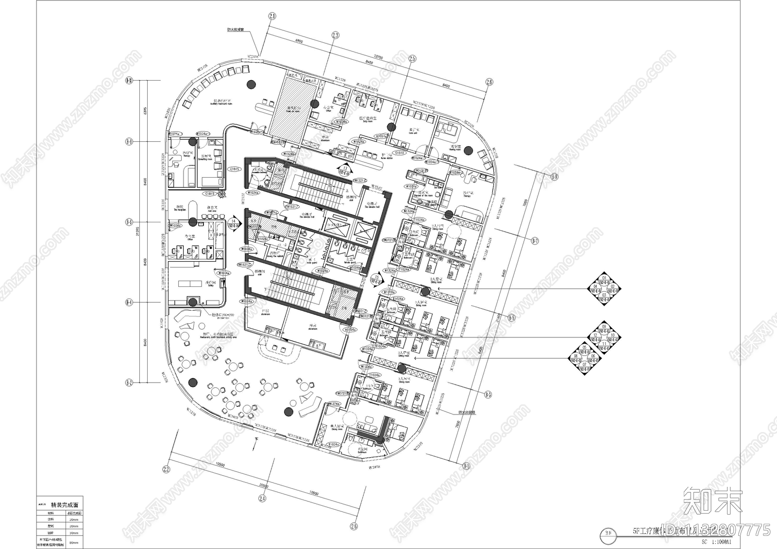 社区工疗康体全套cad施工图下载【ID:1132807775】