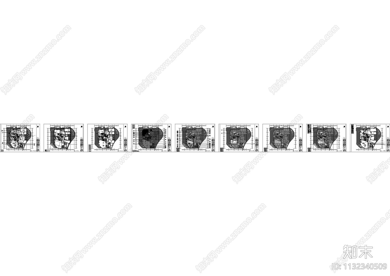 邮局全套cad施工图下载【ID:1132340509】