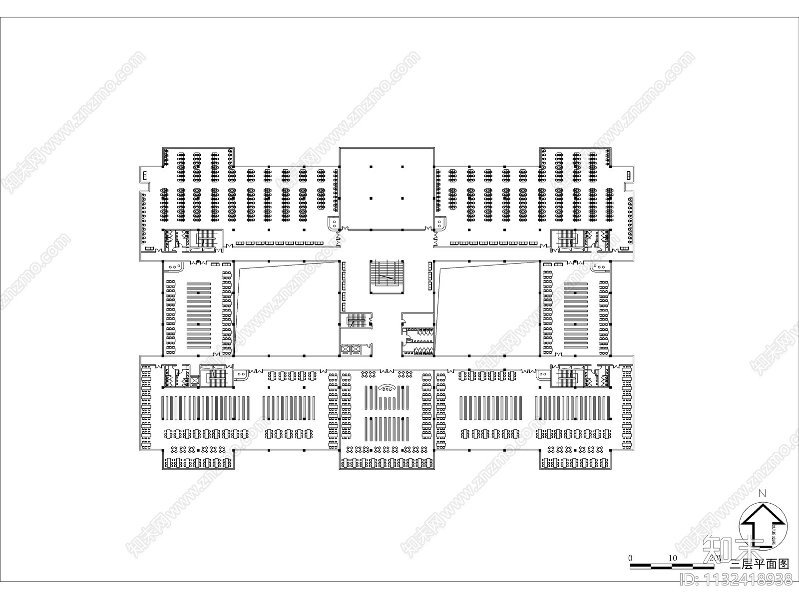 海南省图书馆建筑效果图cad施工图下载【ID:1132418938】