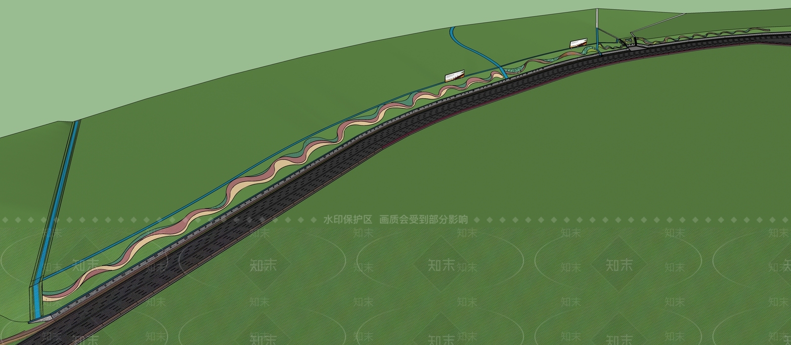 现代道路SU模型下载【ID:1132359245】