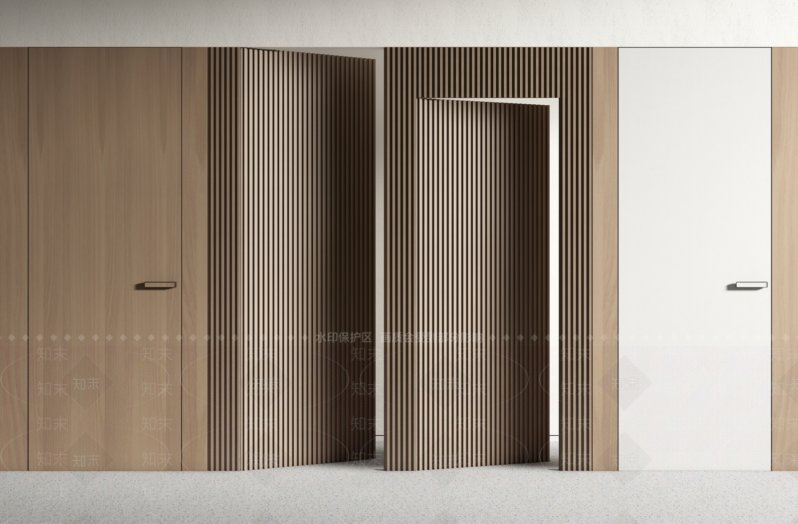 现代隐形门3D模型下载【ID:1132401311】