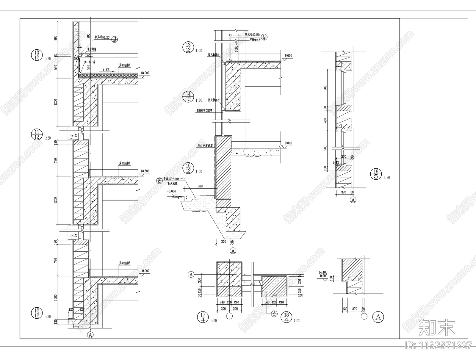 图书馆建筑cad施工图下载【ID:1132371227】