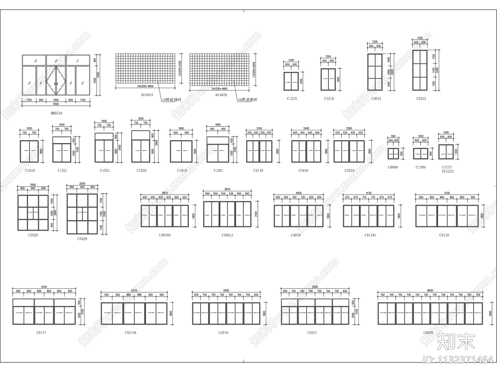 五层图书馆建筑cad施工图下载【ID:1132371464】