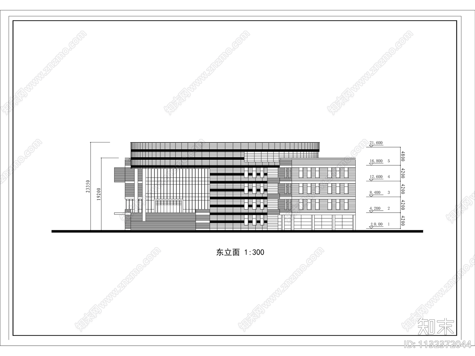 图书馆建筑cad施工图下载【ID:1132372044】