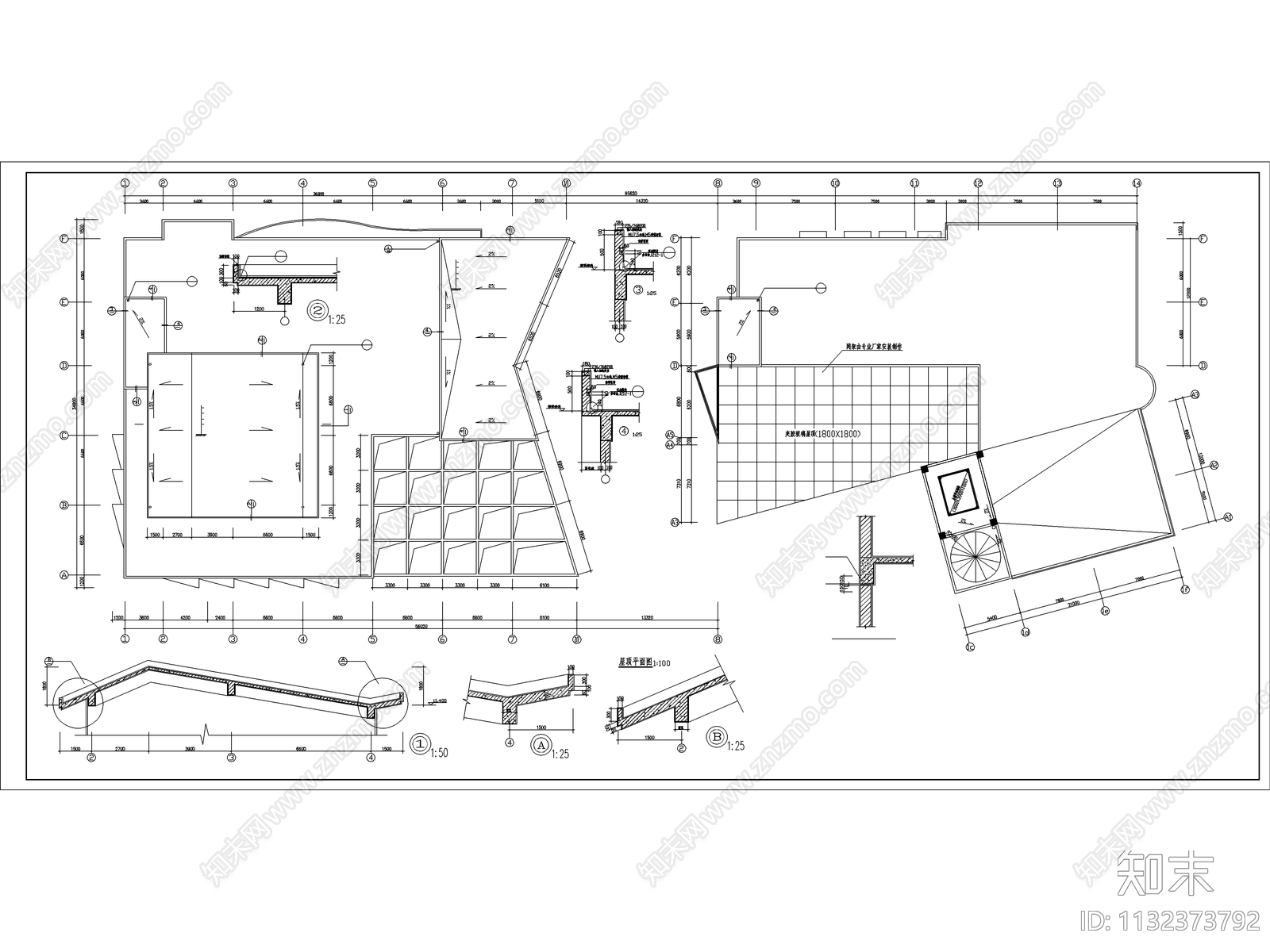 艺术学院图书馆阶梯教室综合楼建筑施工图下载【ID:1132373792】