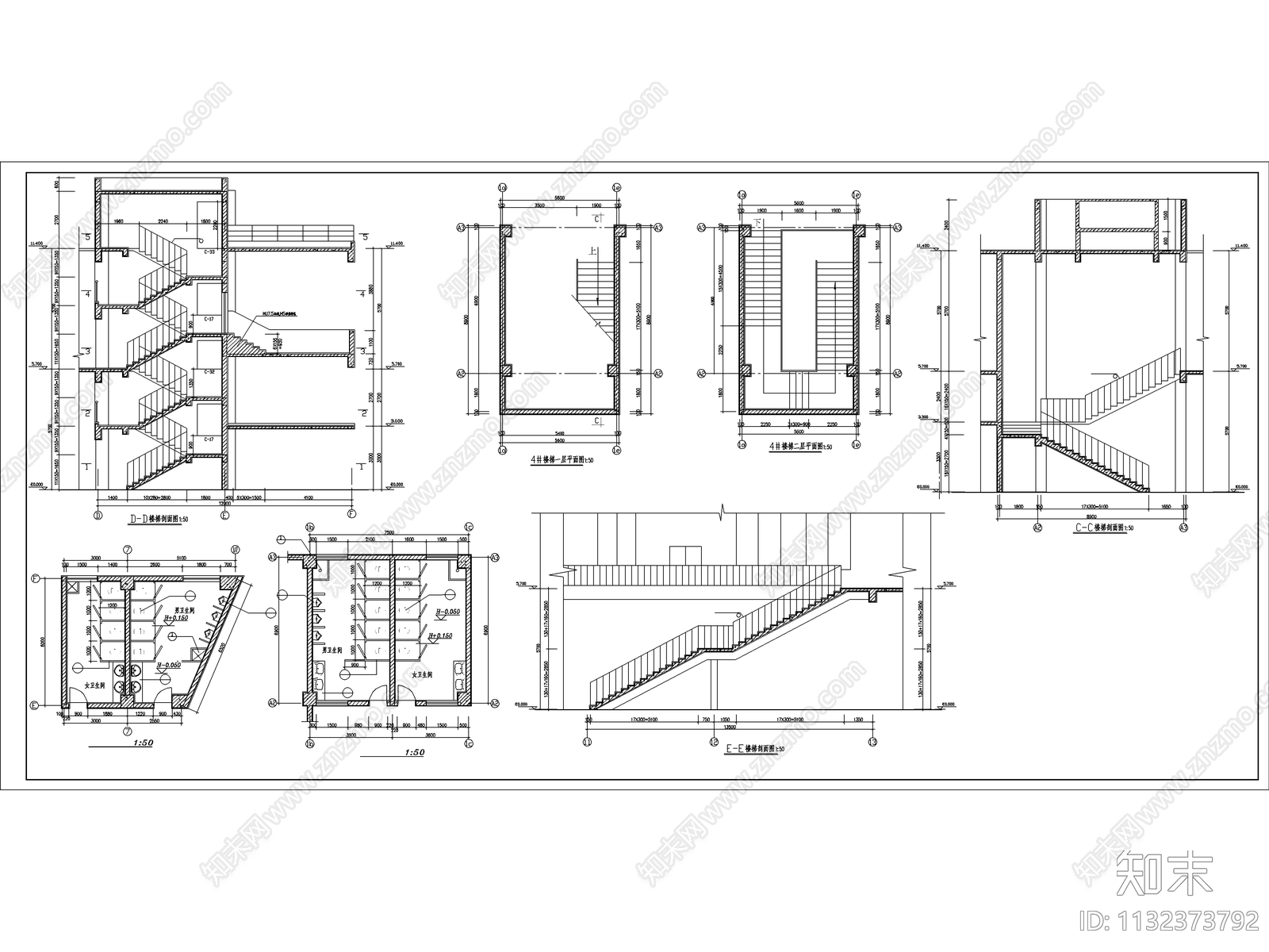 艺术学院图书馆阶梯教室综合楼建筑施工图下载【ID:1132373792】