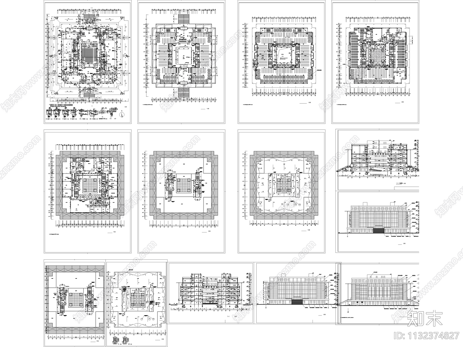 师范学院图书馆建筑cad施工图下载【ID:1132374827】