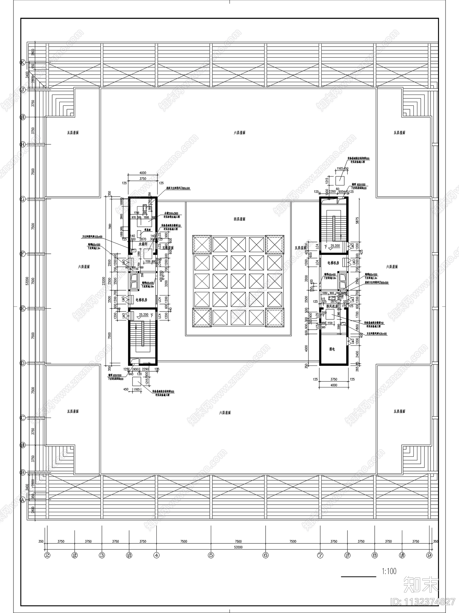 师范学院图书馆建筑cad施工图下载【ID:1132374827】