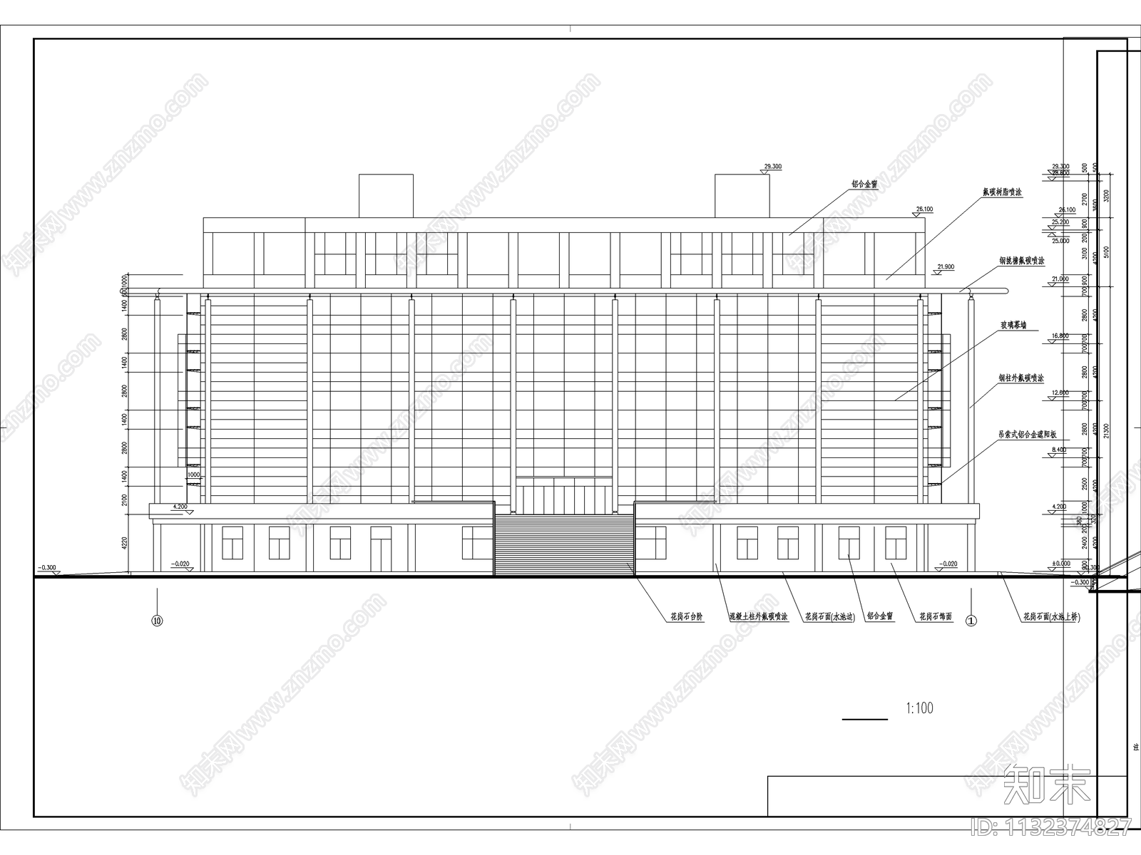 师范学院图书馆建筑cad施工图下载【ID:1132374827】