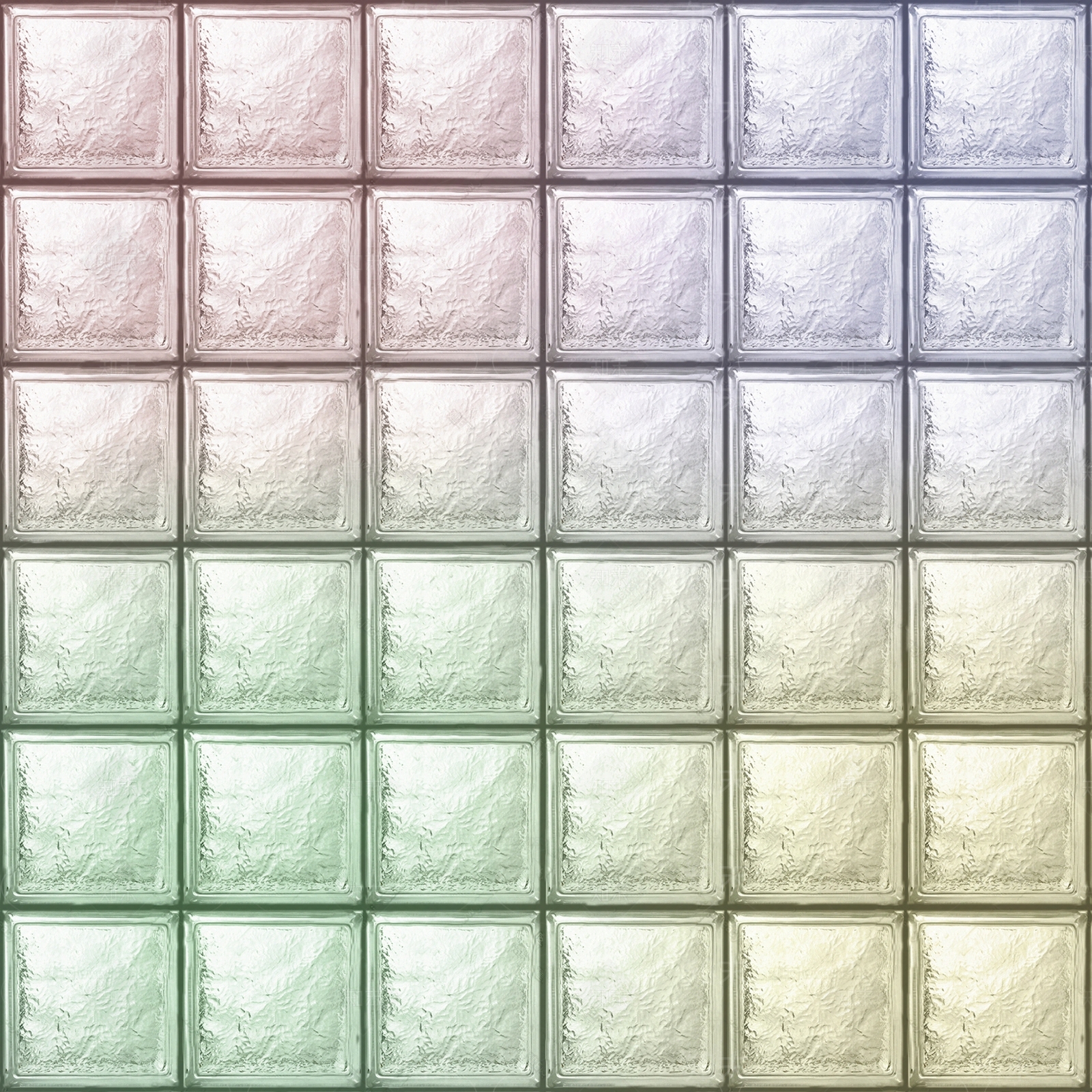 无缝彩色渐变玻璃砖贴图下载【ID:1132376233】