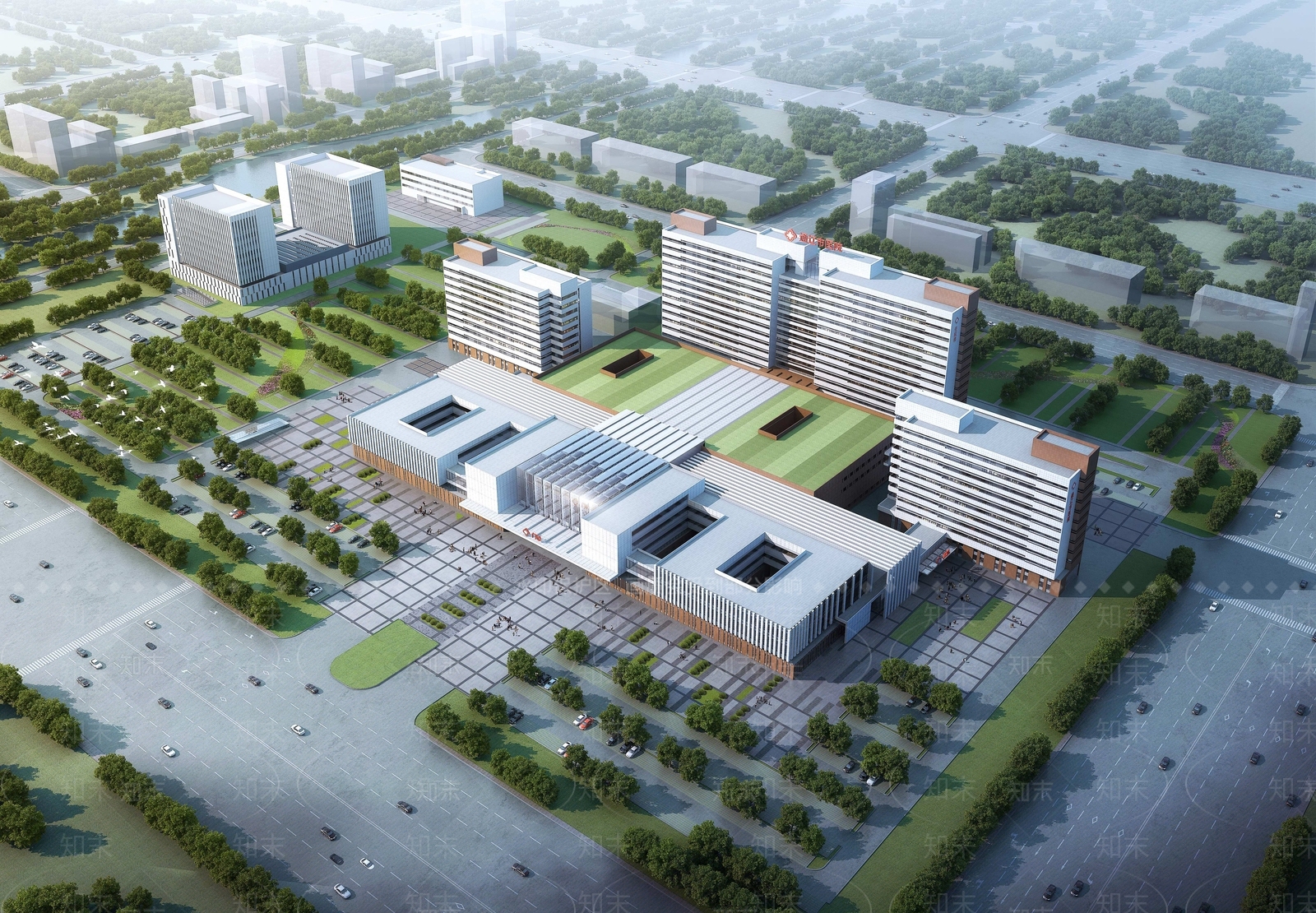 现代通辽医院3D模型下载【ID:1132378828】