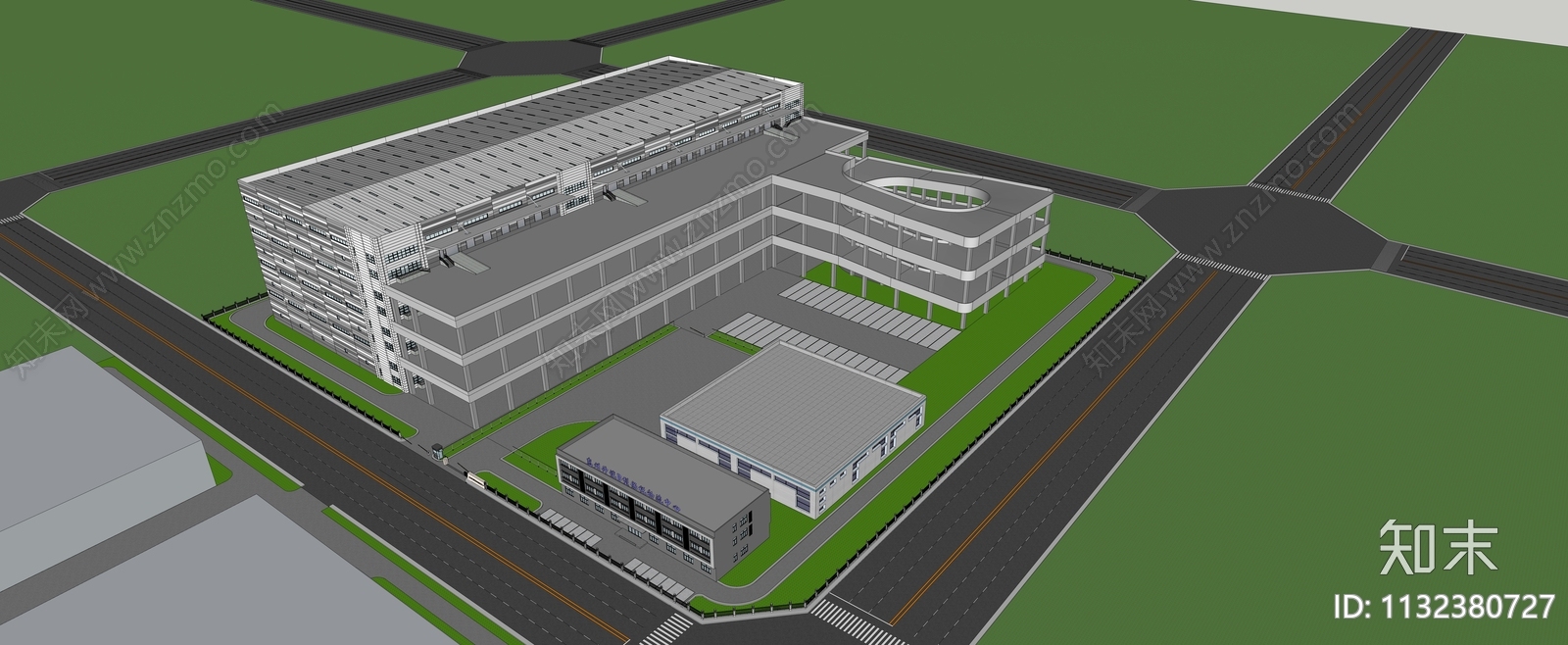 现代惠州保税物流中心SU模型下载【ID:1132380727】