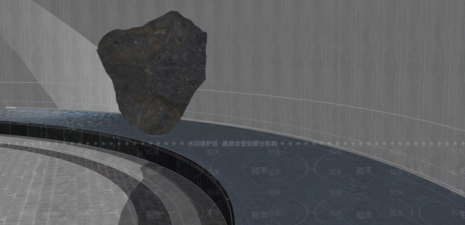 现代博物馆展厅SU模型下载【ID:1222126259】