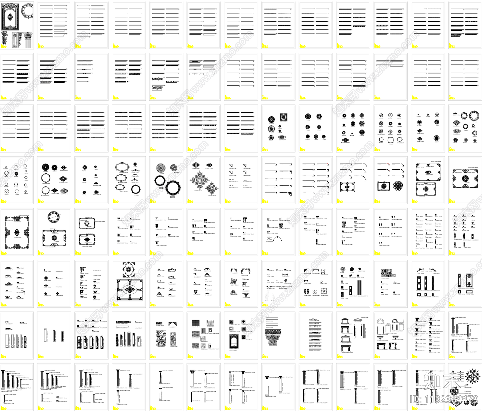 石膏线施工图下载【ID:1132384479】