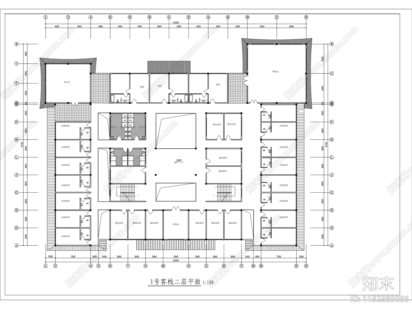 3套中式仿古建筑设计cad施工图下载【ID:1132385086】