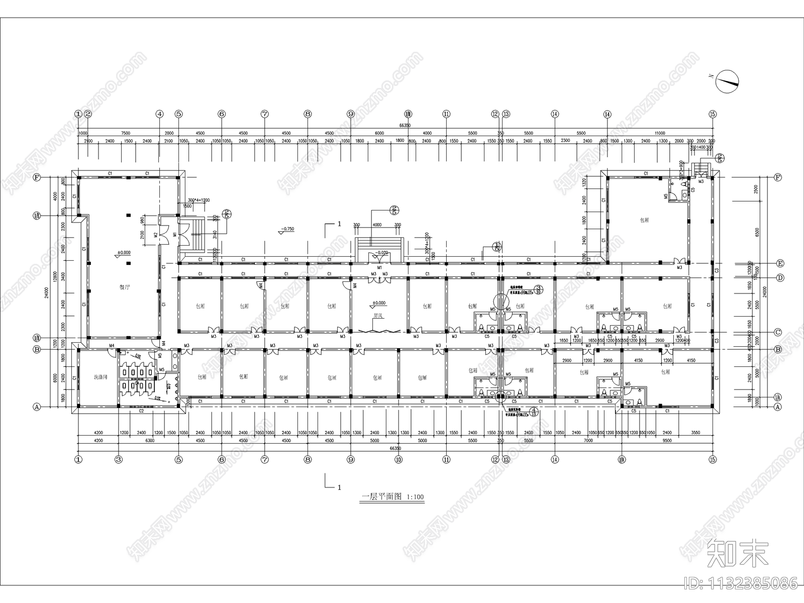 3套中式仿古建筑设计cad施工图下载【ID:1132385086】