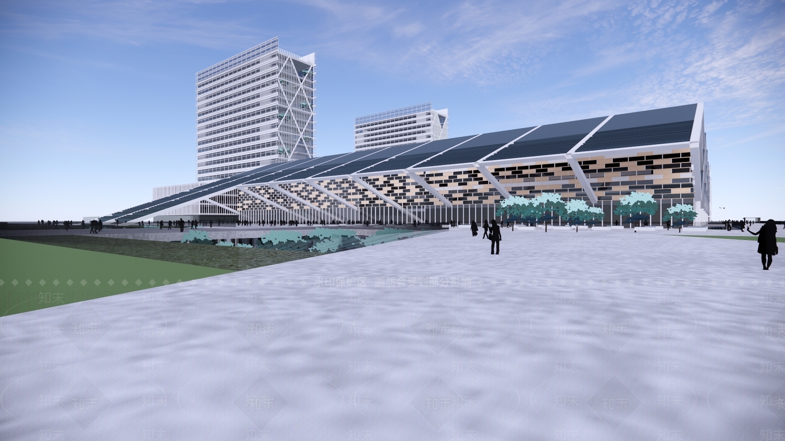 现代医疗建筑SU模型下载【ID:1132389321】
