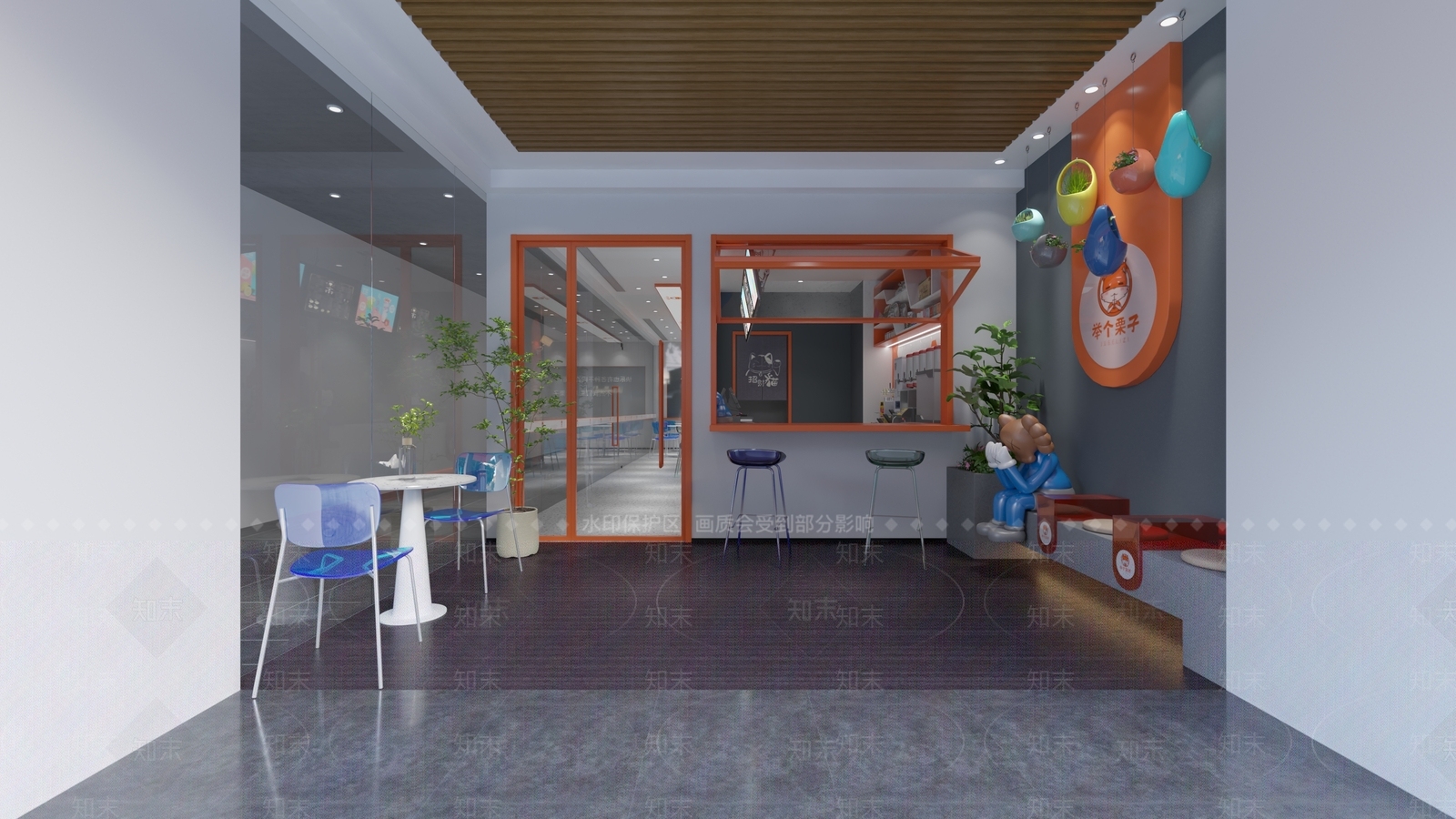 现代奶茶店3D模型下载【ID:1132391177】
