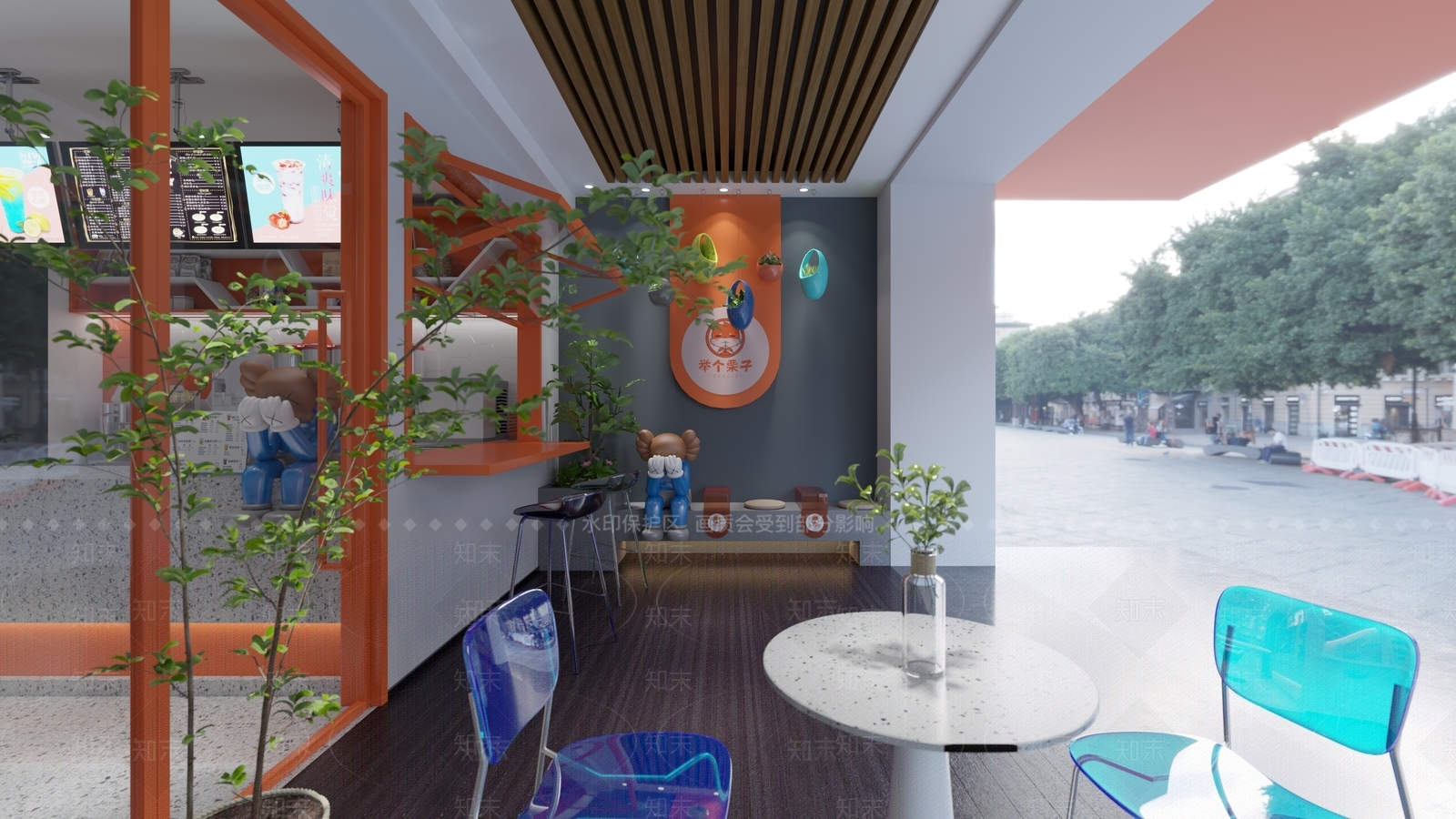 现代奶茶店3D模型下载【ID:1132391177】