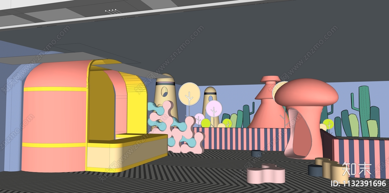 现代儿童活动空间SU模型下载【ID:1132391696】