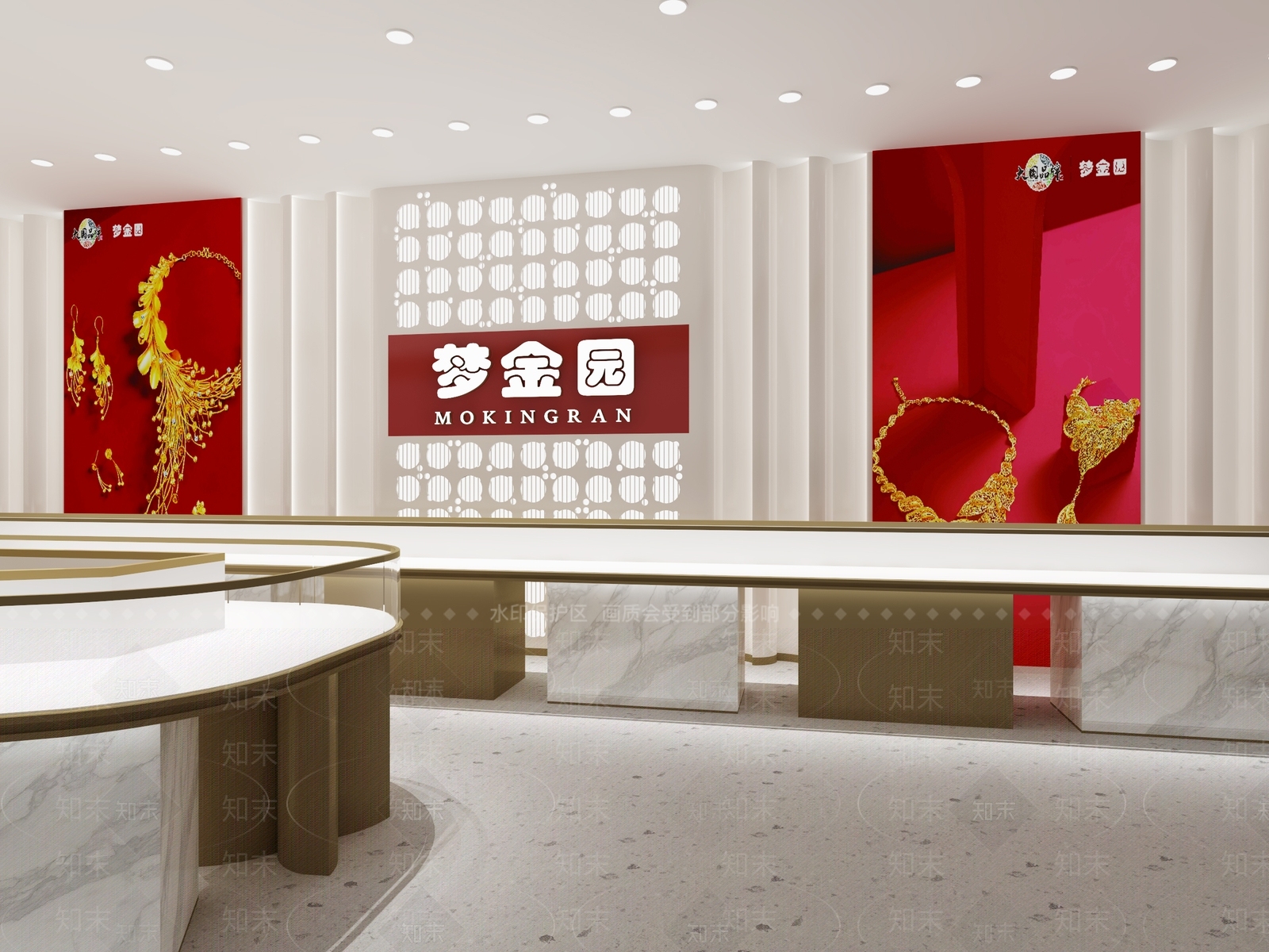 现代珠宝店3D模型下载【ID:1132392107】