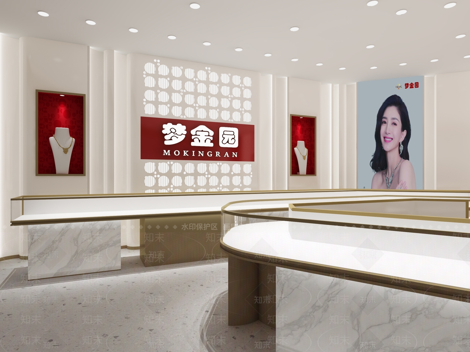 现代珠宝店3D模型下载【ID:1132392107】
