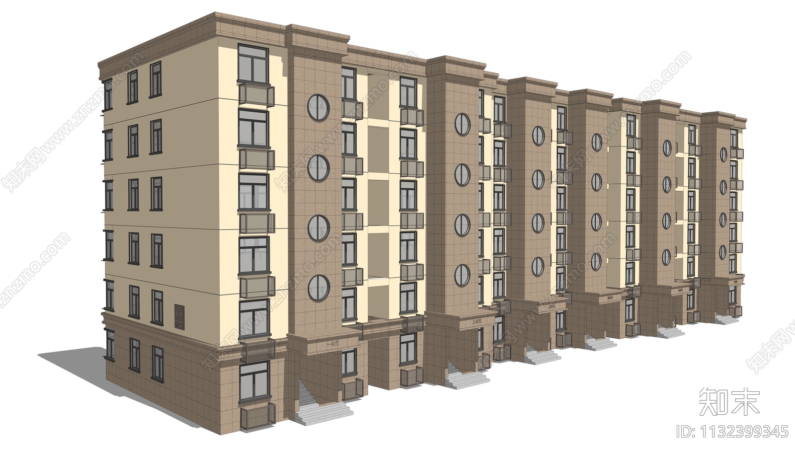 现代住宅建筑SU模型下载【ID:1132399345】