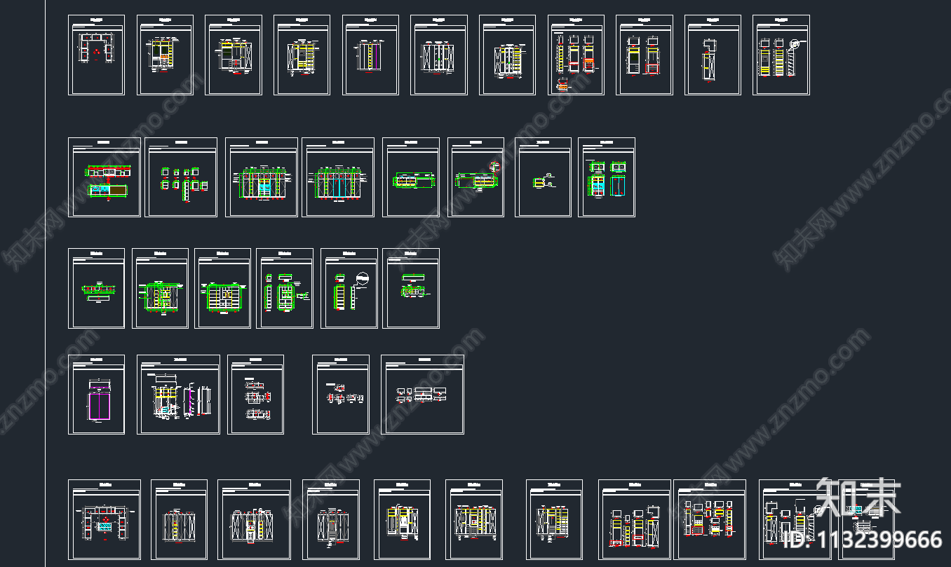 柜体设计cad施工图下载【ID:1132399666】